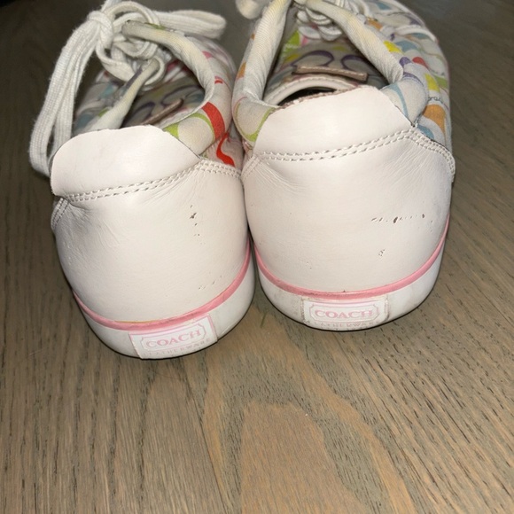 Coach Barrett Low Top Multicolor Logo Sneakers women’s size 9 - Picture 5 of 8